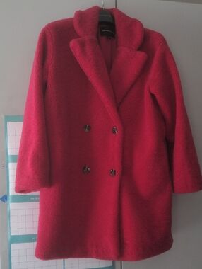 Coat Double Breasted Furry Thick